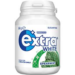 Extra White Spearmint Sugar Free Chewing Gum Bottle