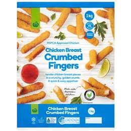Woolworths Crumbed Chicken Breast Fingers 1kg