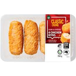Woolworths Boneless Chicken Kyiv With Creamy Cheese & Ham Filling