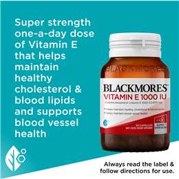 Blackmores Vitamin E 1000iu Cholesterol Health Capsules