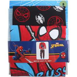 Marvel Spiderman Knit Boys Pyjamas Size 8
