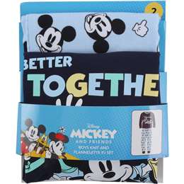 Disney Mickey Mouse Boys Pyjamas Size 2