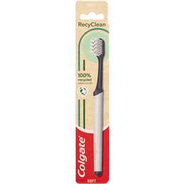 Colgate Recyclean Toothbrush 100% Recycled Plastic Handle Soft