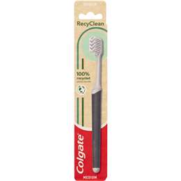 Colgate Recyclean Toothbrush 100% Recycled Plastic Handle Medium