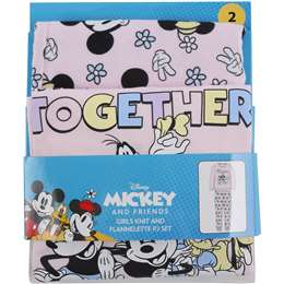 Disney Minnie Mouse Knit Girls Pyjamas Size 2