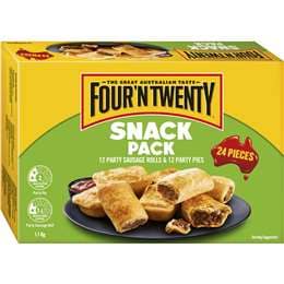 Four'N Twenty Snack Sausage Rolls & Party Pies 24 pack