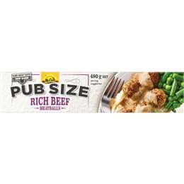 Mccain Pub Size Rich Beef Meatballs Frozen Meal