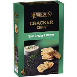 Arnott's Cracker Chips Sour Cream & Chives 150g