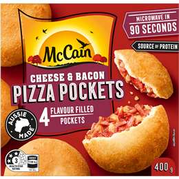 Mccain Pizza Pocket Snacks Cheese & Bacon