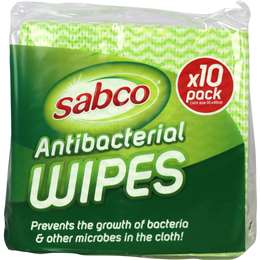 Sabco Antimicrobial Wipes 10 Pack