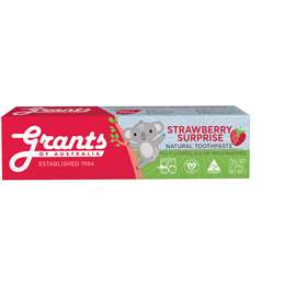 Grants Of Australia Kids Natural Toothpaste Strawberry Surprise