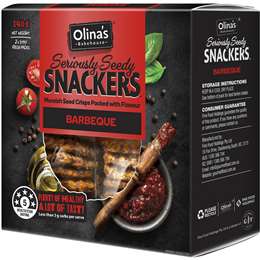 Olina's Bakehouse Seriously Seedy Snackers Barbeque 140g