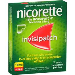 Nicorette Quit Smoking Nicotine 16 Hour Invisipatch Step 2 15mg