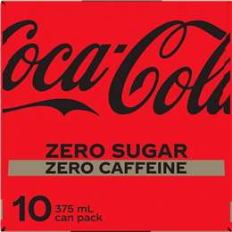 Coca - Cola Caffeine Free Zero Sugar Soft Drink Multipack Cans