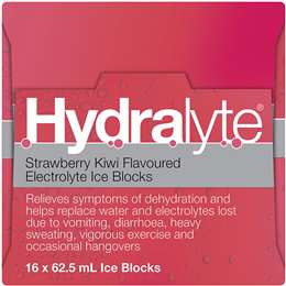 Hydralyte Electrolyte Ice Blocks Strawberry Kiwi