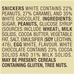 Snickers White Chocolate Bar 