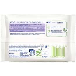 Nivea Sensitive Biodegradable Face Cleansing Makeup Wipes
