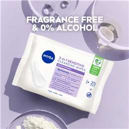 Nivea Sensitive Biodegradable Face Cleansing Makeup Wipes