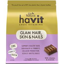 Go Natural Havit Choc Vitamins Glam Hair, Skin & Nails