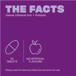 Swisse Ultiboost Iron + Probiotic Capsules Helps Relieve Fatigue