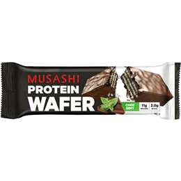 Musashi Wafer Protein Bar Chocolate Mint, Naturally Occuring Bcaas 40g