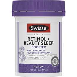 Swisse Beauty Retinol + Beauty Sleep Booster Capsules For Skin 60 Pack