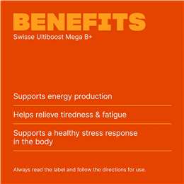 Swisse Ultiboost Mega B+ Tablets Supports Energy Production