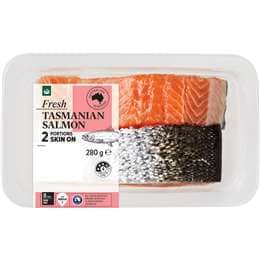 Woolworths Salmon Portions Skin On