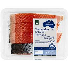 Woolworths Salmon Portions Skin On