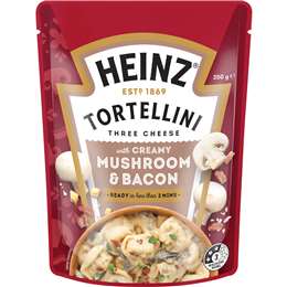 Heinz TortellIni Three Cheese Pasta Pouch With Mushroom & Bacon 350g