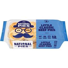 National Pies Fresh Little Classic Beef Pies 720g 12 pack