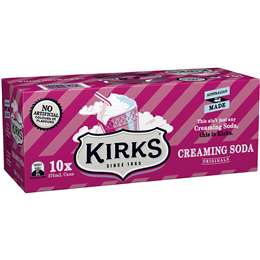 Kirks Creaming Soda Cans 375ml x10 Pack