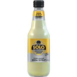 Solo Zero Sugar Soda Syrup Sugar Free Cordial For Soda Water 300ml