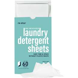 Restor Concentrated Laundry Detergent Sheets Fresh Linen 60 Pack ...