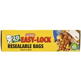 Supreme Supreme Easy Lock Mini Resealable Snack Bags
