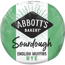 Abbott's Bakery English Muffins Sourdough Rye