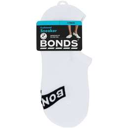 Bonds Mens Cushions Sneaker Socks Size 6-10 3 Pack