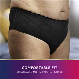 Tena Discreet Underwear Black Pants Large