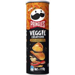 Pringles Veggie Creations Potato Orange Sweet Potato Paprika & Garlic 119g