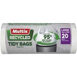 Multix 95% Recycled Tidy Bags Large 34l