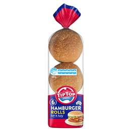 Tip Top Hamburger White Bread Rolls BBQ Buns Bakery product image