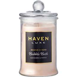 Haven Luxe Bubble Bath Soy Blend Candle Each