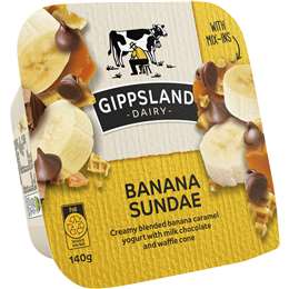 Gippsland Dairy Banana Sundae Yoghurt 140g