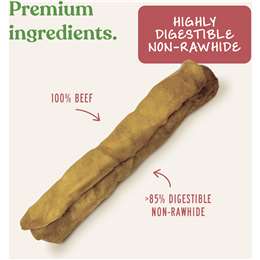 Open Paddock Natural Skins Beef Roll Large Dog Chew