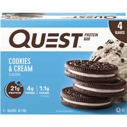 Quest Protein Bars Cookies & Cream 4 pack