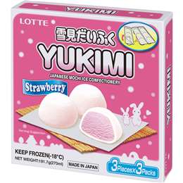 Lotte Yukimi Mochi Ice Confectionery Strawberry