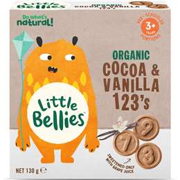 Little Bellies Organic Cocoa & Vanilla 123's 130g