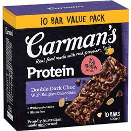 Carman's Protein Bars Double Dark Choc with Belgian Chocolate