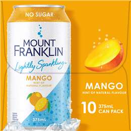 Mount Franklin Lightly Sparkling Water Mango