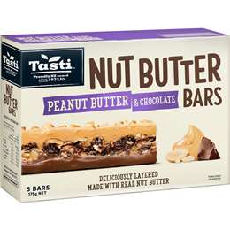 Tasti Nut Butter Bars Peanut Butter & Chocolate 5 Pack